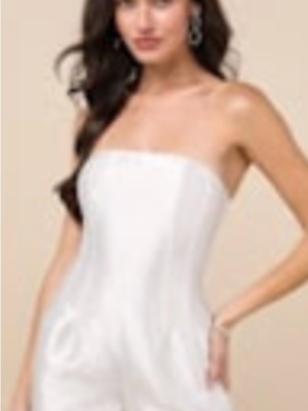 NWT Lulus Dayvon White Strapless Romper